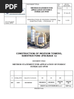 Construction of Mozoon Towers, Substructure (Package 1) : Method Statement For Application of Fosroc Supercast Sw30