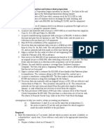 Question 8. T-Account Entries and Balance Sheet Preparation