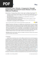 Ultrasonic Pulse Velocity-Compressive Strength Relationship For Portland Cement Mortars Cured at Di Erent Conditions