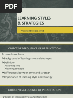 Learning Style Strategies - Sidra Javed