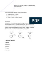 Experiment 2: Determination of A Mixture of Xylene Isomers Using Infrared (Ir) Spectrometer