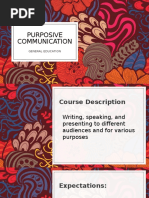 Purposive Communication: General Education