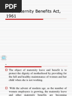 1.13 The Maternity Benefits Act, 1961