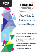 Actividad 2. Evidencia de Aprendizaje. B