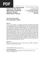 The Impact of Financial Crises On The Asset Allocation: Classical Theory Versus Behavioral Theory