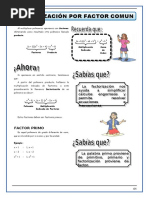 FACTORIZACIÓN - Método de Factor Comun