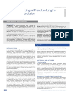 Assessment of Lingual Frenulum Lengths in Skeletal Malocclusion