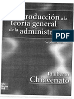 Chiavenato, I. (2007) Introducción A La Teoría General de La Administración