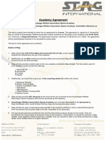 Academies Agreement Table Tennis