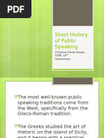 History of Public Speaking