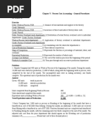 Chapter V: Process Cost Accounting - General Procedures