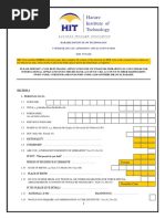 Undergraduate Admission Application Form 2020