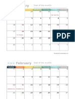 2021 Monthly Calendar Design 02