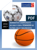 Femaddi: Normativa Campeonato de Liga Y Copa DE Futbol Sala Y Baloncesto