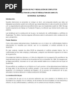 Construcción de Paz y Resolución de Conflictos