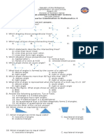 Third Quarter Examination in Mathematics 4