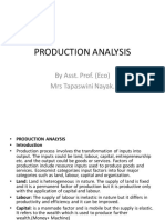 Production and Cost Analysis