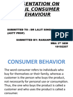 Retail Consumer Behaviour