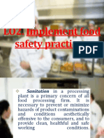 LO2. Implement Food Safety Practices