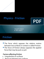 Physics - Friction: Prasad P. Kulkarni B. Tech. (Mech.)