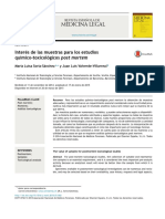 Medicina Legal: Interés de Las Muestras para Los Estudios Químico-Toxicológicos