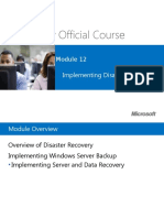 Microsoft Official Course: Implementing Disaster Recovery