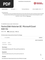 FactoryTalk Historian SE - Microsoft Excel Add-Ins PDF