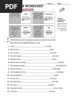 Comparatives: Grammar Worksheet