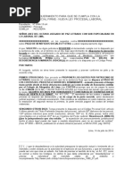 Modelo de Requerimiento para Que Se Cumpla Con La Sentencia Judicial Firme - Nueva Ley Procesal Laboral