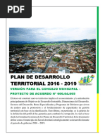 Plan de Desarrollo Municipal Zarzal 2016 2019