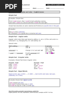 Simple Past Tense Notes
