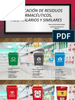 Clasificación de Residuos Farmacéutiocos, Hospitalarios y Similares.