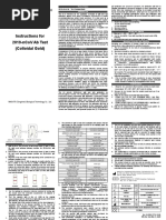 Instructions For 2019-Ncov Ab Test (Colloidal Gold) : Product Name Intended Use