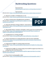 Recursion and Backtracking Questions:: (Practice Here:)