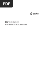 Evidence MBE Practice Questions