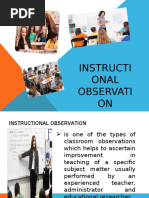 Instructional Observation Presentation