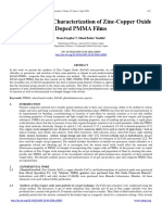 Preparation and Characterization of Zinc-Copper Oxide Doped PMMA Films