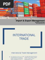 Import & Export Management: Muhammad Zahid Malik