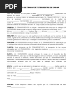 Modelo de Contrato de Transporte (Terrestre Carga)