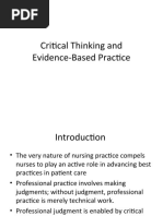 Critical Thinking and EBP