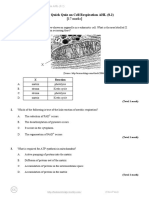 Bioknowledgy Quick Quiz On Cell Respiration Ahl (8.2) : (17 Marks)