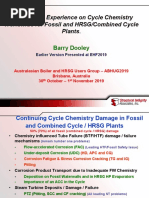 International Experience On Cycle Chemistry Worldwide For Fossil and HRSG/Combined Cycle Plants