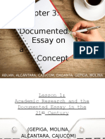 The Documented Essay On A Concept: Abuan, Alcantara, Cajucom, Daganta, Gepiga, Molina