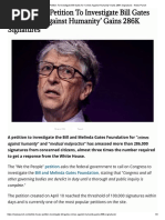 White House Petition To Investigate Bill Gates For 'Cr1mes Against Humanity' Gains 286K Signatures - News Punch