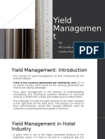 Yield Managemen T: By: MD Laraib Ahsan Aastha Shailee