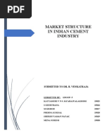 Market Structure in Indian Cement Industry