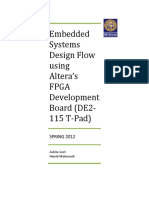 Embedded Systems Design Flow Using Altera's FPGA Development Board (DE2-115 T-Pad)