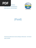 (Fluid) : University of Zakho Collage of Engineering Mechanical Department