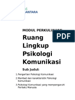 Ruang Lingkup Psikologi Komunikasi