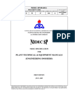 Plant Technical & Equipment Manuals (Engineering Dossiers) : NIOEC-SP-00-60